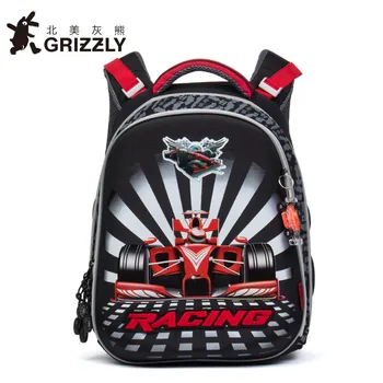 

GRIZZLY High Quality Orthopedic School Bags For Boys Prints Kids School Backpacks Children Rucksack Satchel Mochila Infantil Bag