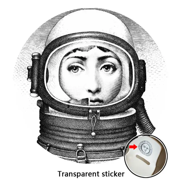 Us 119 15 Offno197 220 Designer Fornasetti Wallpaper Transparent Stickers Stickers Wall Stickers For Wall Decoration Living Room 1pcs In Wall