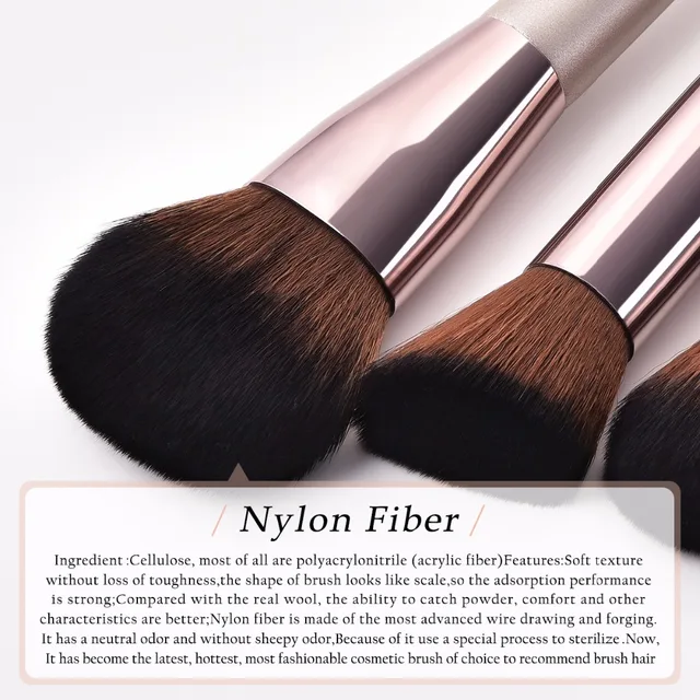 자연적인 아름다움을 빛내는 부드럽고 다목적 합성 화장품 브러쉬 세트