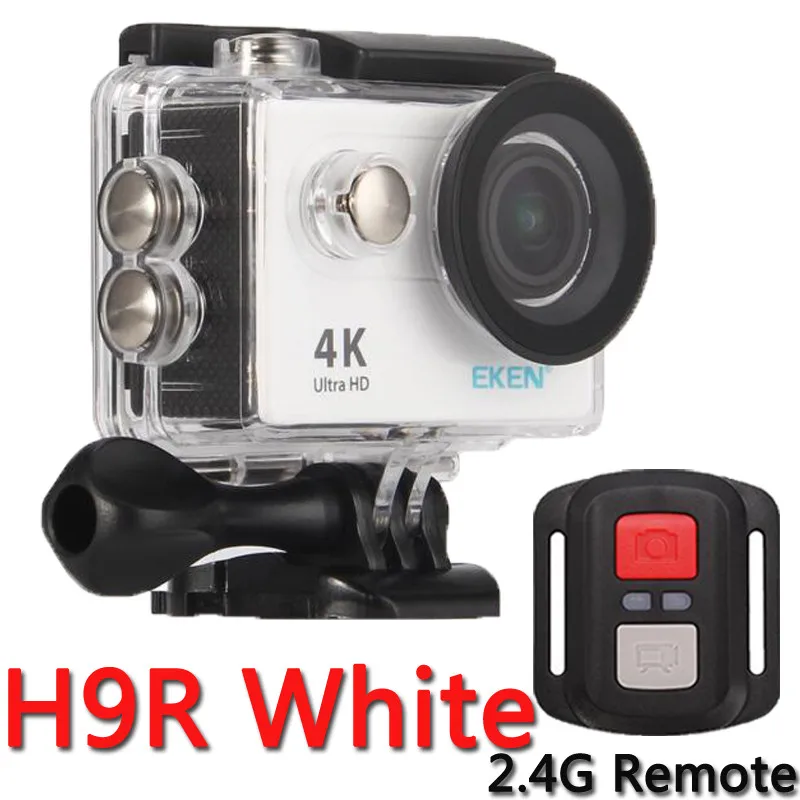 Eken Экшн камера eken H9R/H9 Ultra HD 4K WiFi Пульт дистанционного управления спортивная видеокамера DVR DV Водонепроницаемая камера - Цвет: H9R White