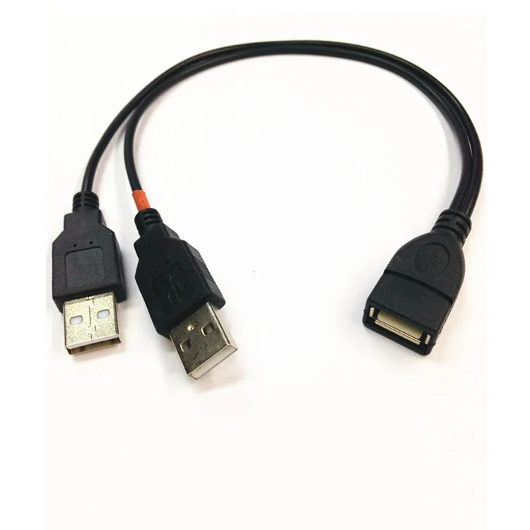 

USB 2.0 A Male to USB Female 2 Double Dual USB Female Splitter Extension Cable HUB Charge