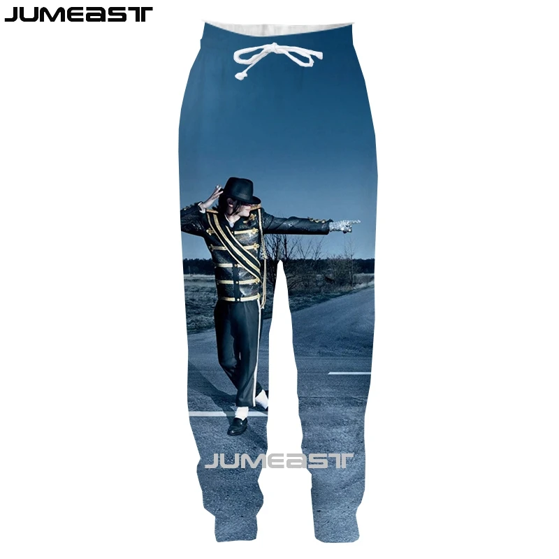 Jumeast бренд для мужчин/женщин 3D печатных суперзвезда Майкл Джексон повседневные длинные брюки Спортивный пуловер длина спортивные брюки модные брюки - Цвет: 02