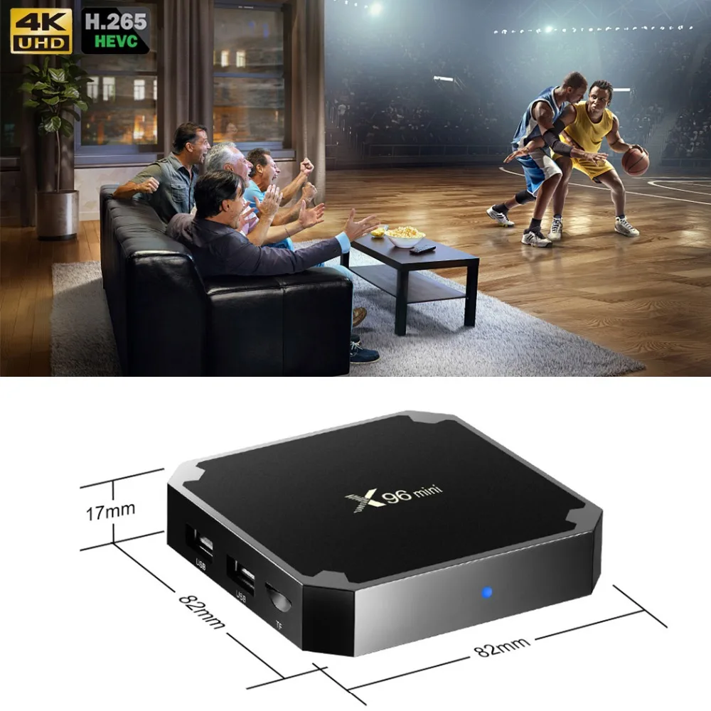 ТВ приставка X96 Mini Android 7 1 4K Amlogic S905W 2 + 16 ГБ Wi Fi|ТВ-приставки и медиаплееры| |