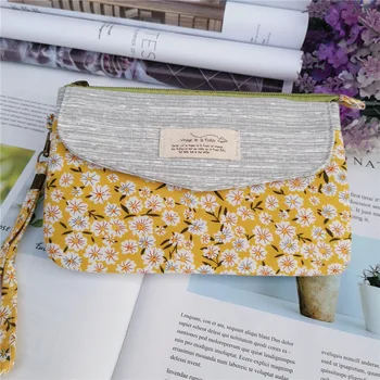 

Cotton floral women mini handbags ladies wristlets bags female day clutches small pouches bolsas feminina bolsos mujer for girls