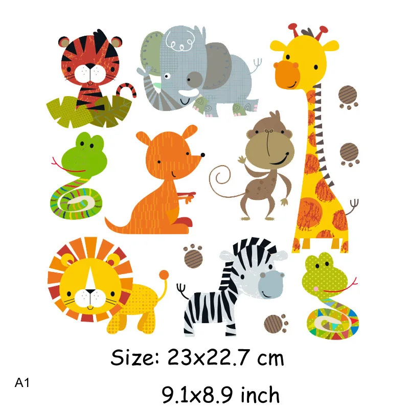 

A Level Stickers Appliques Heat Press Appliqued Cute Animal Patches Iron On Transfers Washable Apparel Sewing Fabric