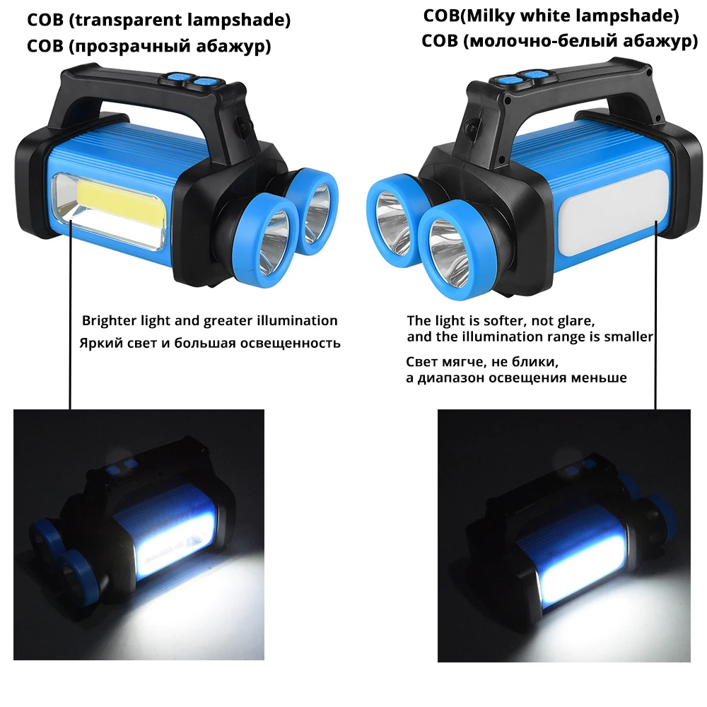 Яркий светодиодный светильник-вспышка портативный светильник COB рабочий светильник мягкий светильник белый+ желтый светильник 3 батареи AA для кемпинга, приключений и т. д