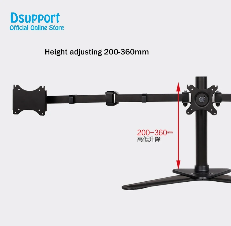 Loctek D2T Настольный 1"-30" тройной дисплей стенд полный движение свободный подъем 3 экран монитор держатель Монтажный кронштейн загрузка 10 кг каждый