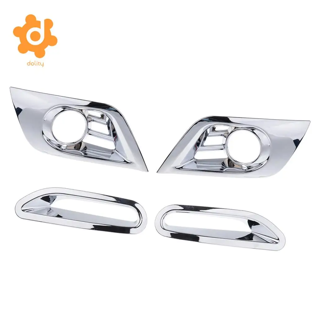 dolity 4 Pieces Front Rear Fog Light Frame Cover Trim Protector for Buick Envision
