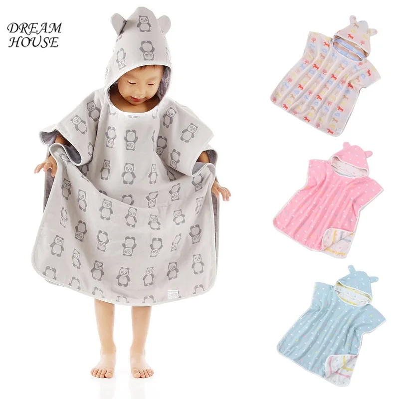 

1piece Soft Children Bathtowels Baby Hooded Bathtowels Kids Swimming Bath Towels Boys Girls Cute Cartoon Shower Products Towels