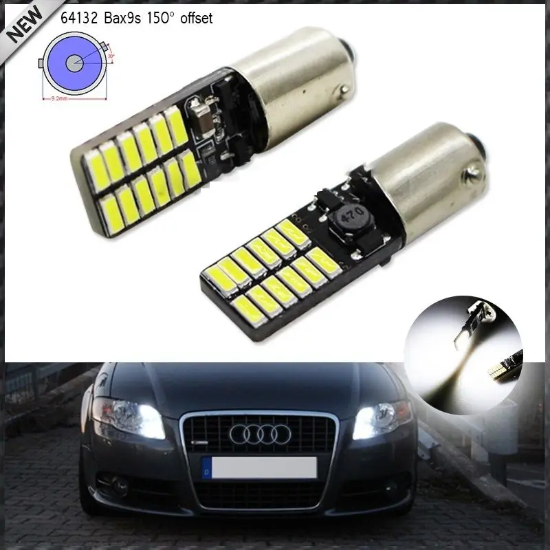 

2 LAMPADINE BA9S T4W canbus 24 LED 4014 chip NO ERRORE POSIZIONE TARGA