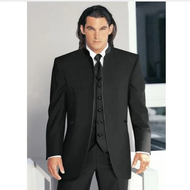 Handsome Clic Custom Made Black Wedding Suits For Men Groom Suit Handsome Clic Custom Made Black Wedding Suits For Men Groom Suit Three Piece Mens Slim