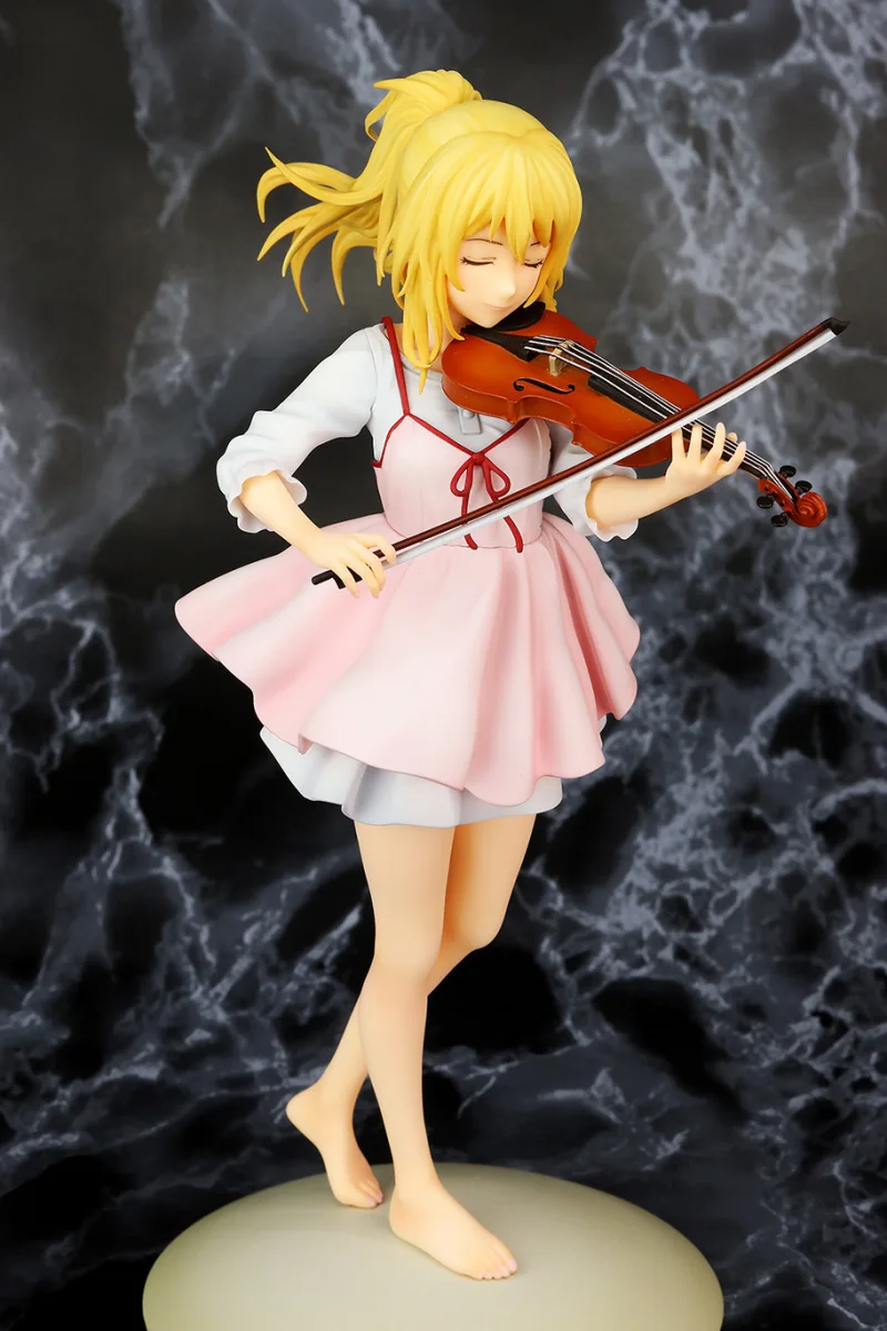 23 см ваша лежа в April kaori miyazono скрипка фигурка Аниме Кукла ПВХ Коллекция Фигурки игрушки brinquedos для подарков