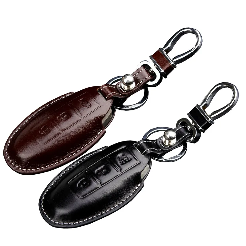 Leather Remote Control Key Case for Nissan Qashqai Sentra ...