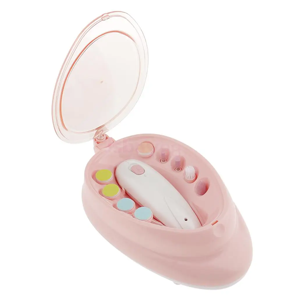 

9 in 1 Professional Electric Baby Nail Care Trimmer Set Manicure Pedicure File Kit