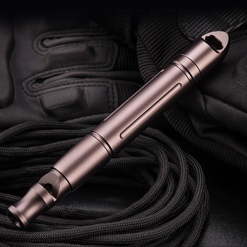 

H1073 T6 aluminum alloy tungsten steel broken window high-frequency whistle survival storage waterproof warehouse whistle EDC