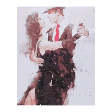 Ручная живопись маслом домашний декор рисунок на холсте по номеру набор цифровая самодельная картина маслом Танго без рамки