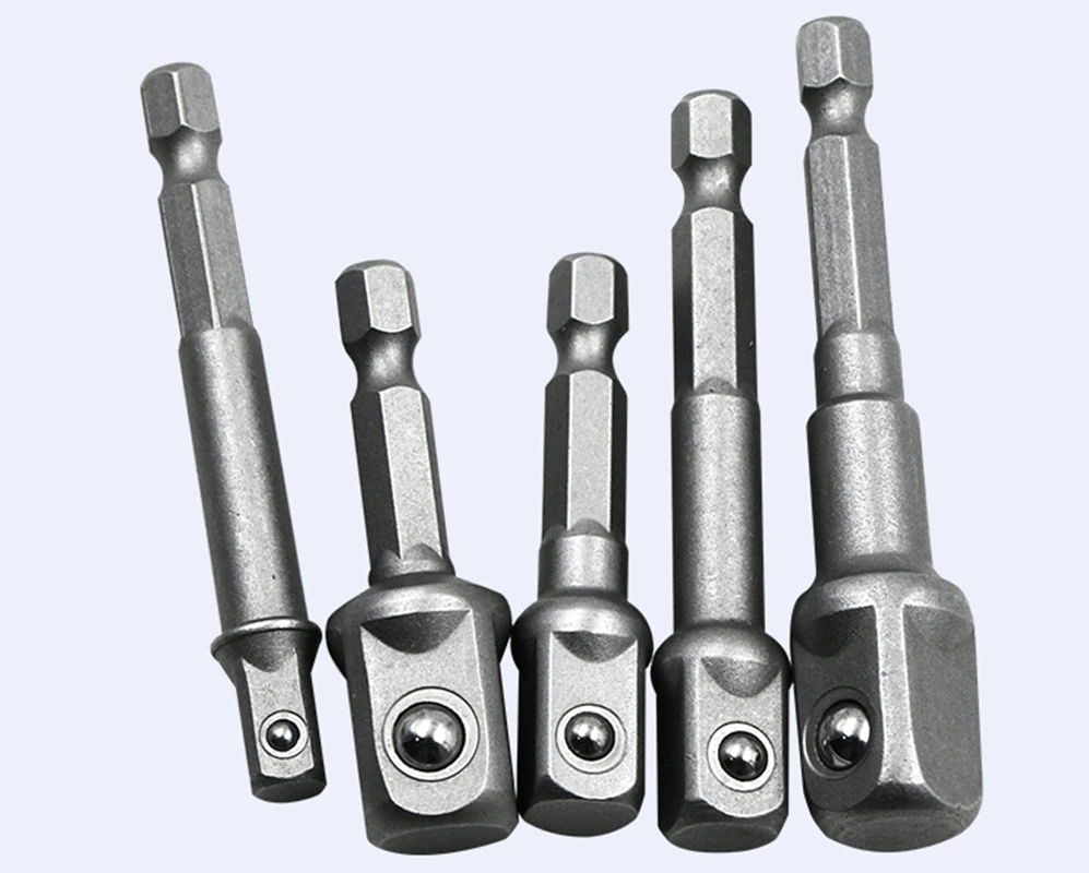 3pcs Square Head Sleeve Set 1/4 Inch Hex Shank Drill Chuck Driver Socket Adapter | Инструменты