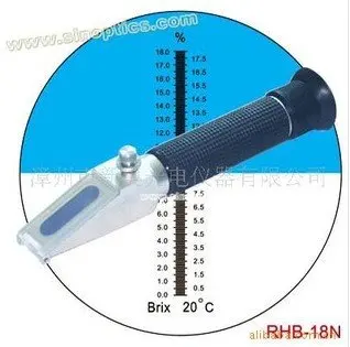 6 шт/лот дизайн ручной резки жидкостный рефрактометр RHBN-18ATC с вытянутым калибровочным винтом