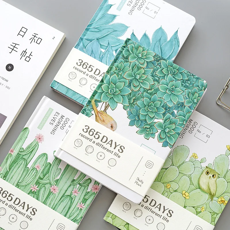 

Green World" Hard Cover 365 Days Project Monthly Daily Planner Study Agenda Notebook Scheduler Journal Stationery Gift