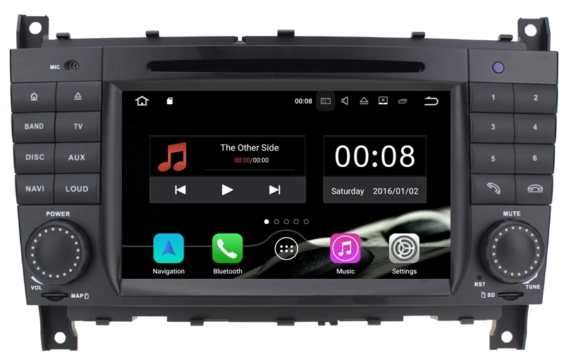 Clearance HIFIF 2 Din Quad Core Android 7.12 Car DVD GPS For Mercedes/Benz C Class W203 2004-2007 C200 C230 C240 C320 C350 CLK W209 04-11 3