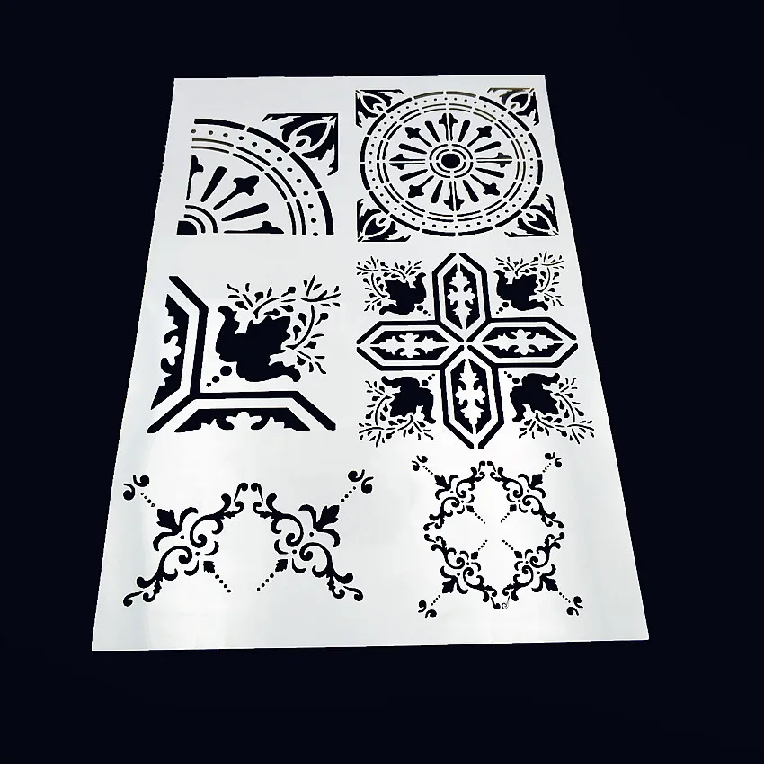 

Disc clock plastic mold shield DIY cake scrapbook stencils hollow Embellishments printing lace ruler Valentine's Day