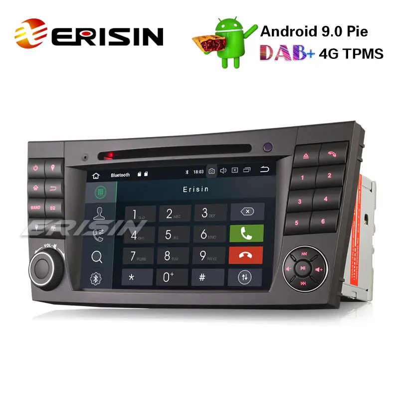 Top Erisin ES7980E 7" Android 9.0 Car Stereo GPS DAB+ CD Canbus SatNav for Mercedes E/CLS/G W211 W219 W463 1