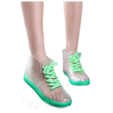 2017 vente Chaude De Mode Transparent femmes imperméables cheville bottes de pluie chaussures pour femmes botas de agua bottes en caoutchouc YX022