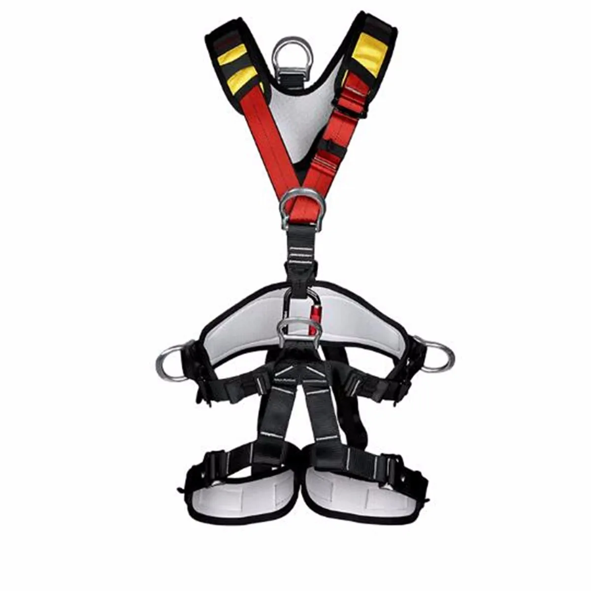 Outdoor Rock Climbing Rappelling Mountaineering Full Body Safety Harness Wearing Seat Belt Sitting Bust Protection Gear