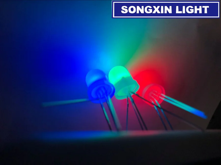 1000 шт. 8 мм светодиодный диодный Общий Анод RGB/катодный светильник триколор