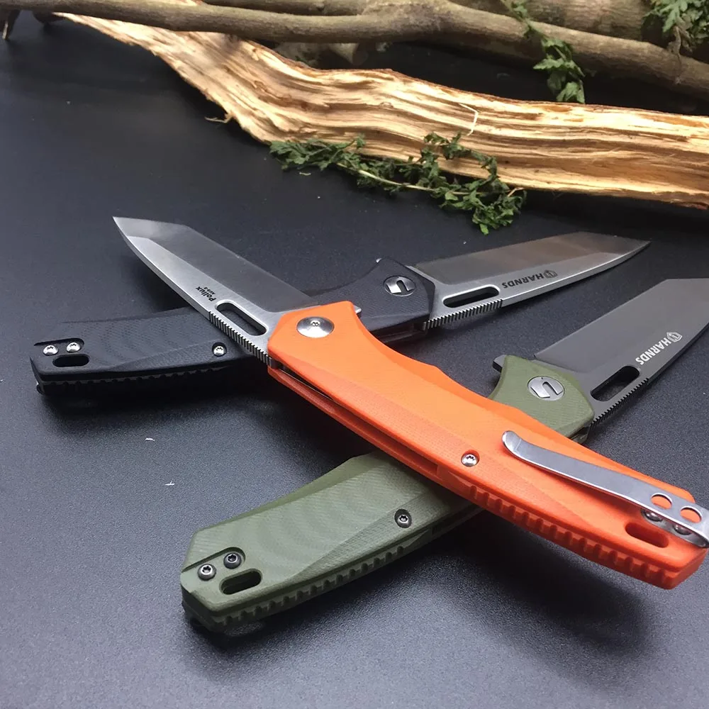 Harnds CK6119 Pollux AUS-8 Blade G10 Handle HRC58-59 Folding Knife Camping Hunting Utility Multi knife Rescue EDC Portable Tool Harnds CK6119 Pollux AUS-8 Blade G10 Handle HRC58-59 Folding Knife Camping Hunting Utility Multi knife Rescue EDC Portable Tool