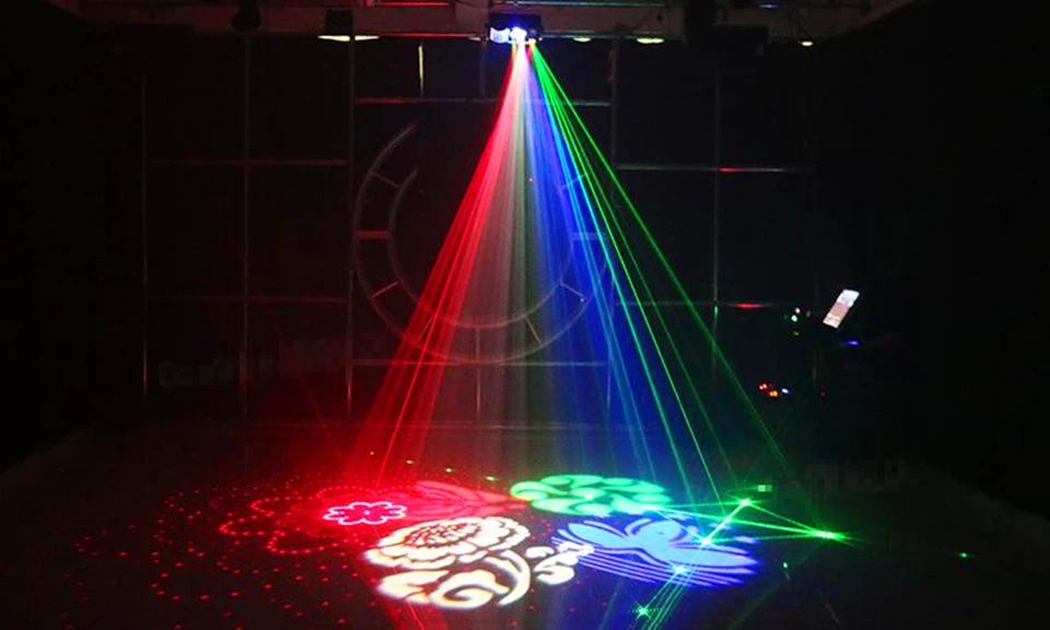 Светодиодный лазерный диско-проектор, светильник, мини автоматическая вспышка, RGB светодиодный звуковой лазерный светильник, активированный для диско-DJ, вечерние, звуковой светильник s, сценический светильник s