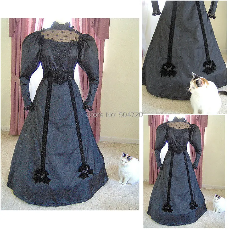 

Custom-madeR-140 19 century Vintage costume 1860S Victorian Lolita/Civil War Southern Belle Ball Halloween dresses All size