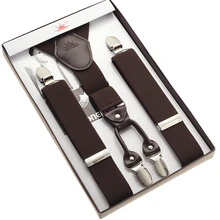 Мужские подтяжки кофейного цвета универсальные подтяжки с бесплатной доставкой