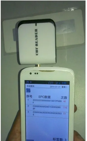 

UHF RFID Reader for Mobile Phone ISO18000-6C