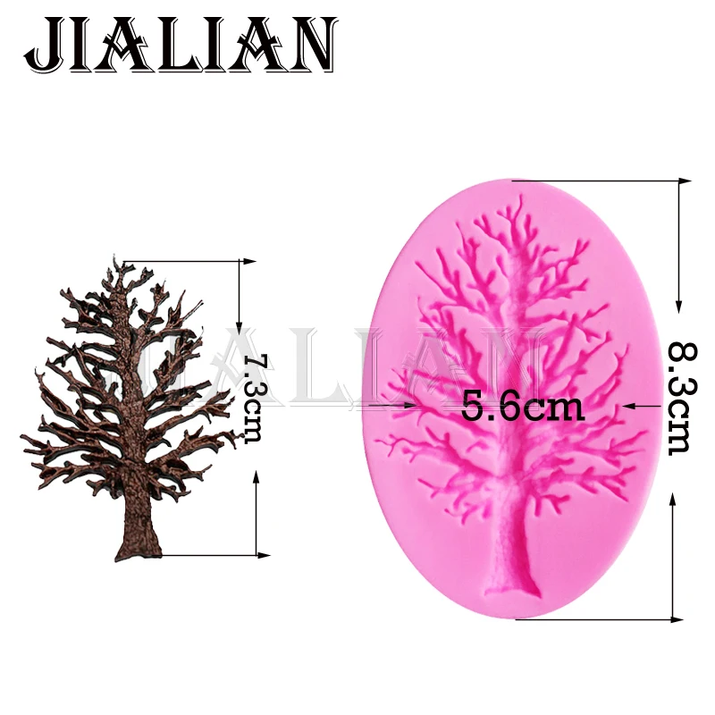 Ветви торта границы силиконовые формы Дерево кекс инструменты для украшения тортов из мастики шоколад Gumpaste Конфеты DIY T-0956