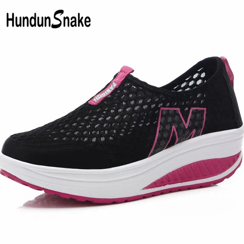 

Hundunsnake Summer Sneakers Women Running Shoes For Women Tennis Shoe Women Platform Women's Sports Shoes Sport Black Walk A-058