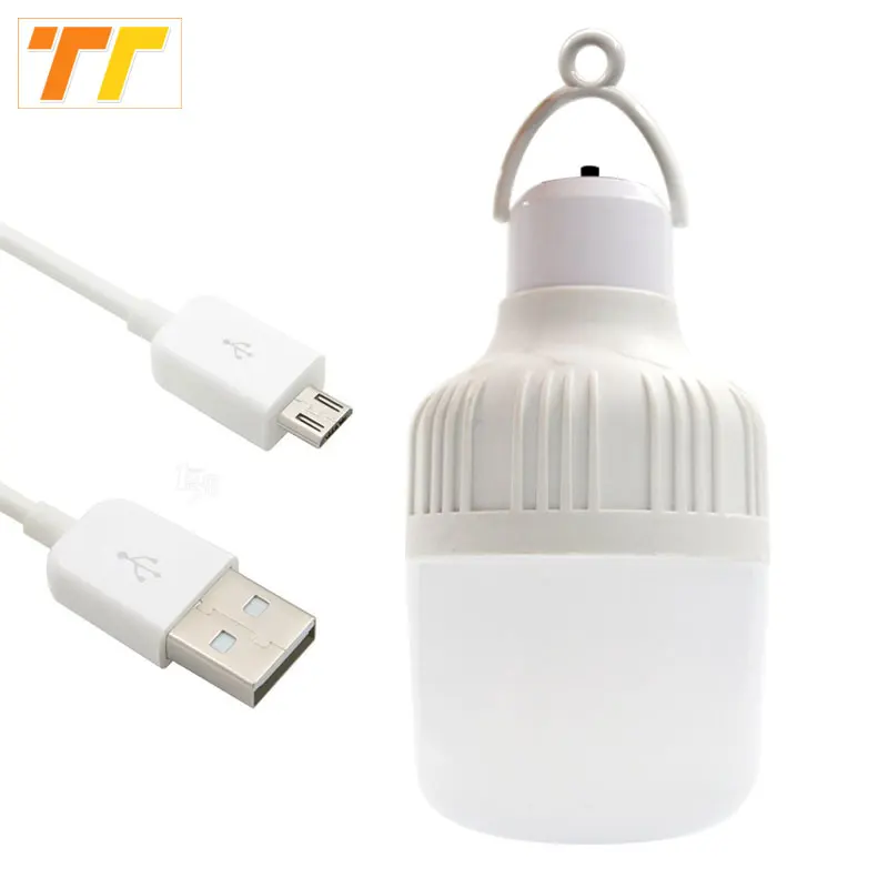 

Emergency lights Outdoor LED Bulb 5V 5W Mini USB Charge Solar Power LED Light Garden Lamp Portable Lamps For Fishing