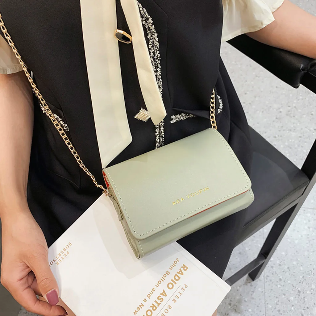 Новая сумка-мессенджер женская сумка сплошной цвет Повседневная дикая квадратная сумка тренд одного плеча