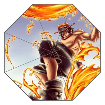 

New Custom one piece luffy Artwork Umbrella Sunny and Rainy Sunscreen Anti-uv Umbrella #ASD045JK