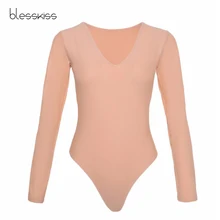 BLESSKISS, сексуальный купальник с длинным рукавом, Женский цельный купальный костюм,, защита от ультрафиолета, винтажные стринги, Ретро стиль, Цельный купальник, розовый