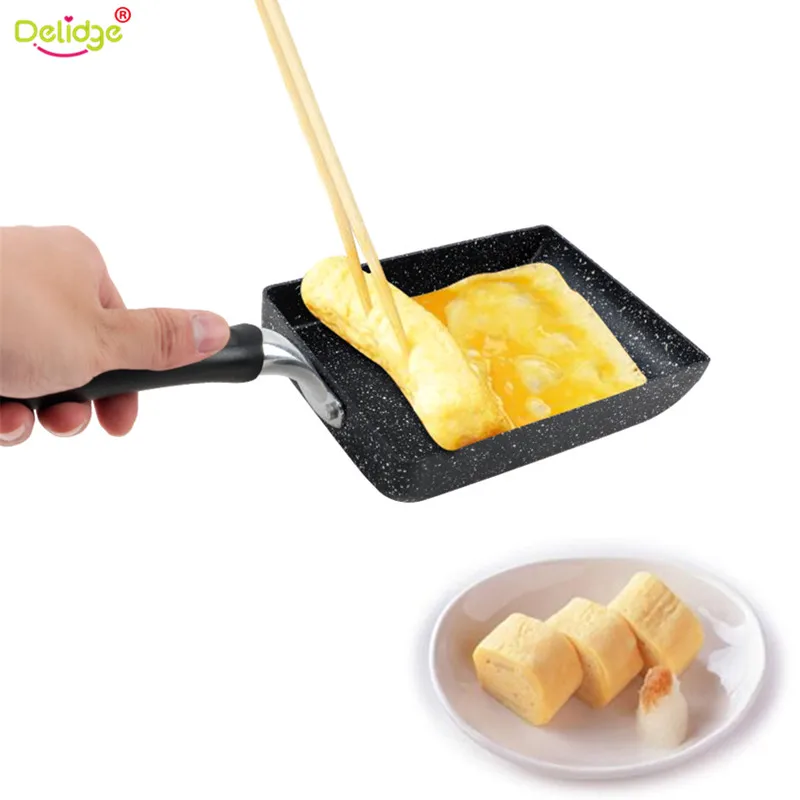 Delidge 1 PC 5 Colors Non stick Omelette Pans Aluminum Alloy Egg Rolls