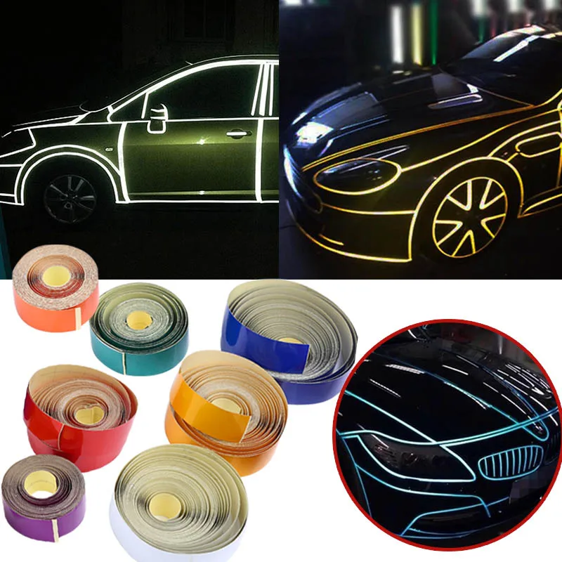 2cmx5M Reflective Body Stripe Sticker Adhesive Decal Safe Reflective