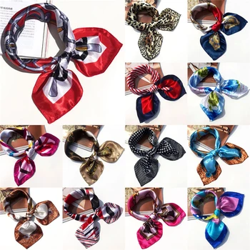 

KLV 19 Colors New Fashion Soft Silk Square Scarf Scarves Business Suits Head Wrap Shawl Satin Stewardess fr024