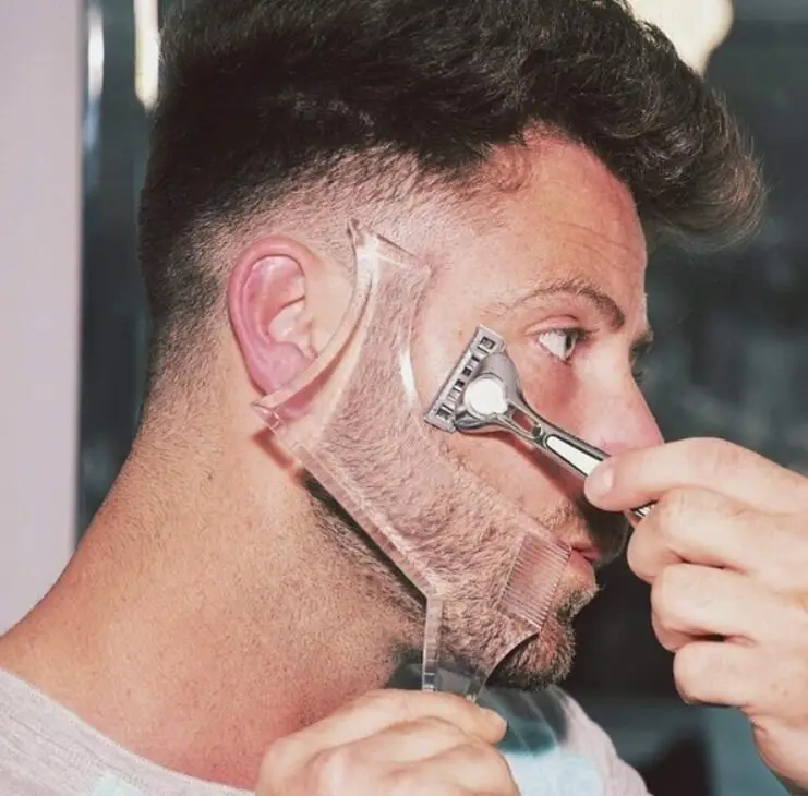 

1Pc Men Beard Shaping Template Beards Comb Styling Shaper Hair Beard Trim Shaving Guide Tool Makeup Beauty Tool Gift