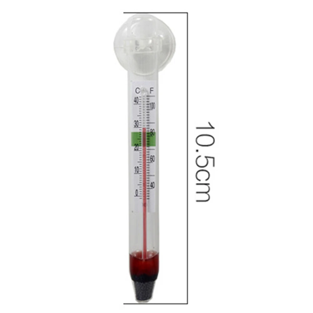 Миниатюрные для аквариума аквариумный термометр Температура воды аквариума с присоской температура аквариума измерение температуры управления 1-40C - Цвет: Aquarium Thermometer