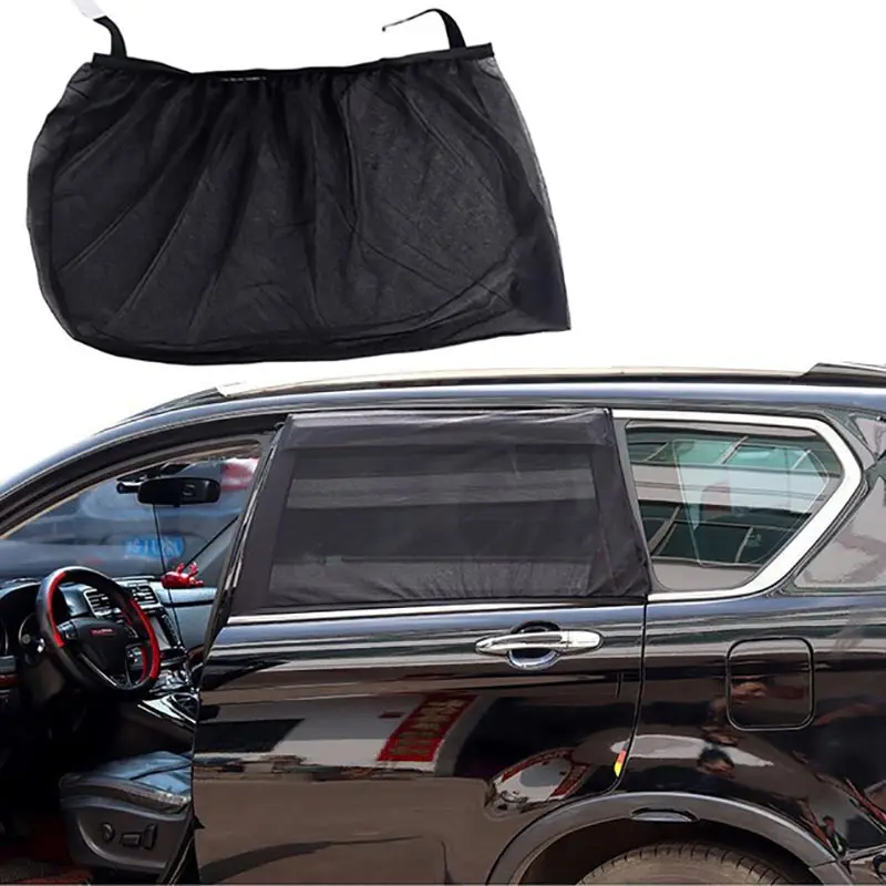 

2Pcs Car Sun Shade UV Protection Car Curtain Window Sunshade Side Window Mesh Visor Camping Hiking Tents Sun Shelter