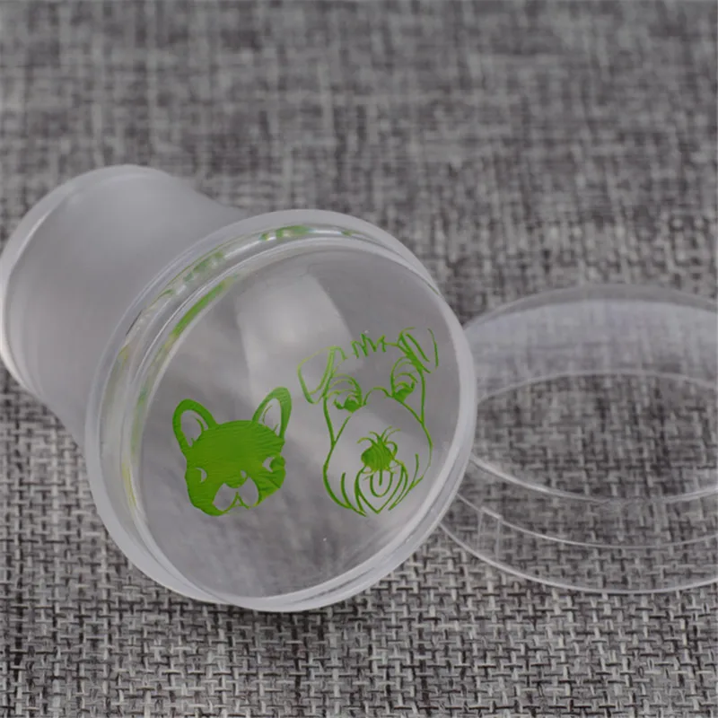 

MiFanXi Clear Marshmallow Silicone Jelly Stamper with Cap 1PC Nail Art Stamper & Scraper Stamp Tool Set