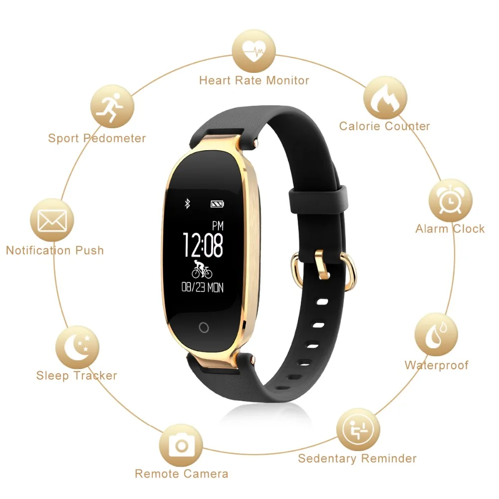 Fashion S3 Smart Watch Women Ladies Bluetooth Waterproof Wristband Heart Rate Monitor Fitness Tracker Smartwatch for Android IOS Fashion S3 Smart Watch Women Ladies Bluetooth Waterproof Wristband Heart Rate Monitor Fitness Tracker Smartwatch for Android IOS