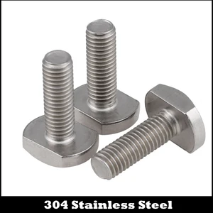 M6 M6 * 16/20/25/30/35/40 M6x16/20/25/30/35/40 304 Нержавеющая сталь 304ss T Форма квадратный молотки Специальное крепление на голову на шурупе-T-головкой - изображение