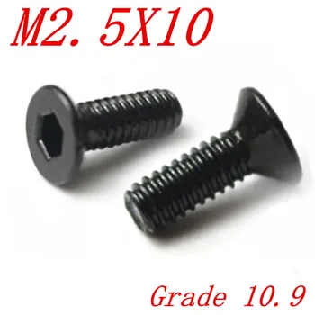 

500pcs/lot DIN7991 Grade 10.9 M2.5*10 M2.5 x 10 flat hex socket countersunk head screw
